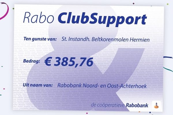 Uitslag Rabo Clubsupport 2020