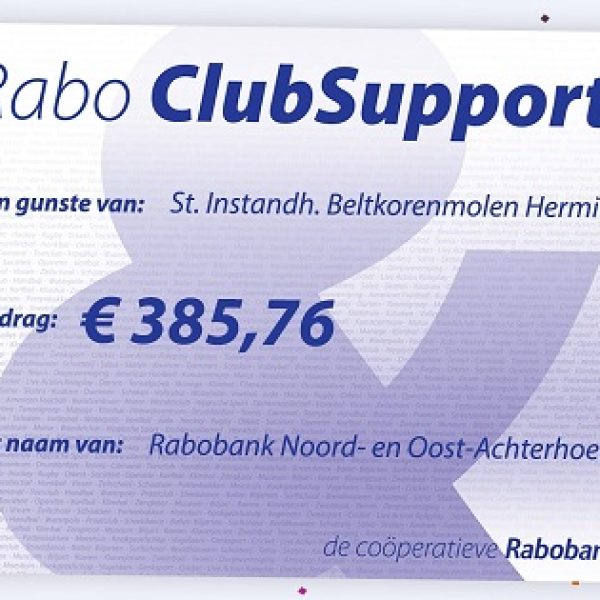 Uitslag Rabo Clubsupport 2020