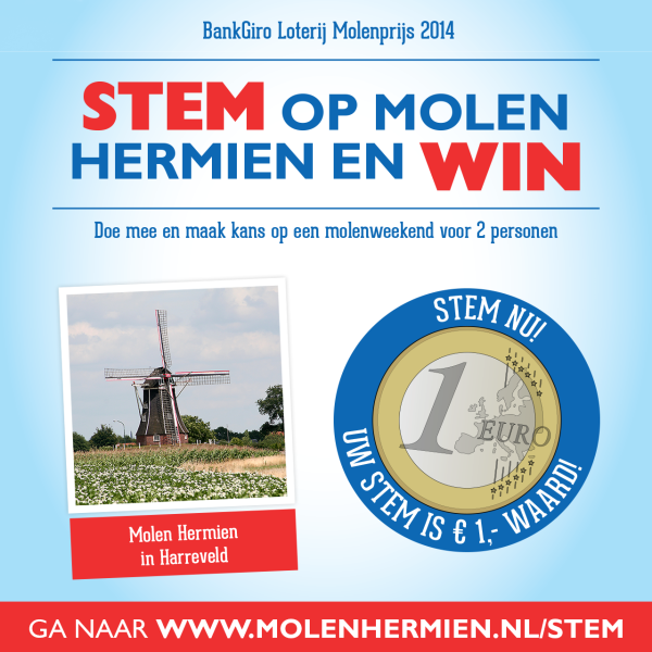 Het stemmen voor de molen Hermien is in volle gang