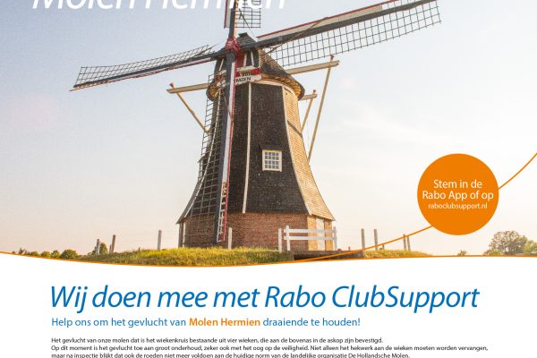 Nog 1 stem over? Twijfel niet en stem op Molen Hermien!