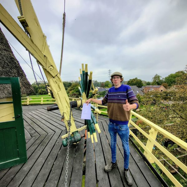 Jorben geslaagd voor zijn molenaars examen